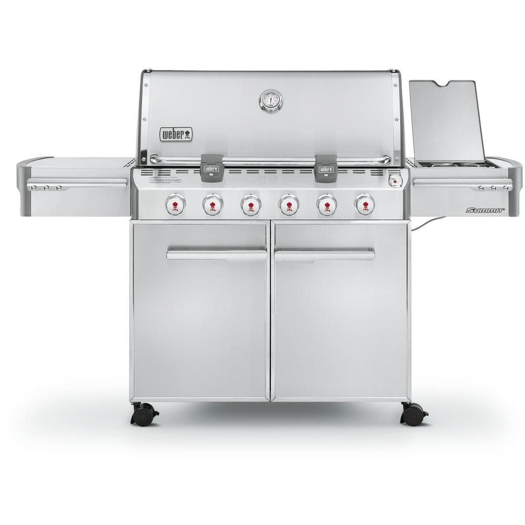 Weber Summit S-620 Propane Gas Grill On Cart With Side Burner
